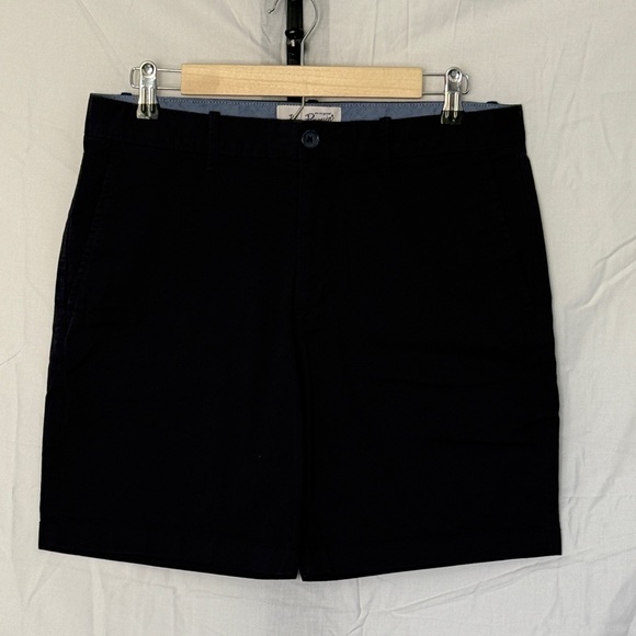 Original Penguin Men's Dark Navy Flat Front Shorts - Picture 1 of 5